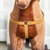 Qaba - Kids Metal Plush Ride-On Rocking Horse Chair Toy With Realistic Sounds - Dark Brown / White - Image 5