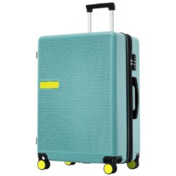 Contrast Color Hardshell Luggage 28" Expandable Spinner Suitcase With Tsa Lock Lightweight - Teal Blue