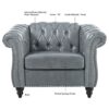 1 Seater Sofa For Living Room - Gray - Image 13
