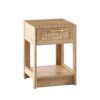 15.75" Rattan End Table With Drawer, Modern Nightstand, Side Table For Living Room, Bedroom - Natural - Image 7