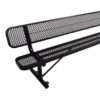 8' Outdoor Steel Bench With Backrest - Black - Image 4