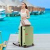 Contrast Color Hardshell Luggage 28" Expandable Spinner Suitcase With Tsa Lock Lightweight - Green - Image 7