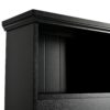 5 In 1 Entryway Bench With Shutter - Shaped Doors, Coat Rack, Cushion And 4 Sturdy Hooks, Wide Hall Tree With Storage Bench For Hallway, Entryway, Living Room - Black - Image 11