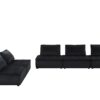 Anna - Velvet 5 Piece Sofa And Loveseat (Set of 2) - Black - Image 4