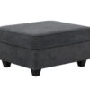 Leo - Woven 7 Piece Modular L-Shape Sectional Sofa And Ottoman - Dark Gray - Image 7