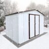 10'x8' Garden Sheds Outdoor Storage Sheds - White / Coffee - Image 2
