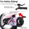 Fkznpj - 18" Sporty Kids Bike With Training Wheels And Stand Adjustable Saddle Suitable For Boys And Girls Aged 5 - 10 Years Tall Height 39 - 49" Available In A Variety Of Colors - Pink - Image 7