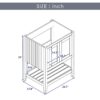 Bathroom Vanity Base Only, Soild Wood Frame, Bathroom Storage Cabinet With Doors And Open Shelf - Gray - Image 6