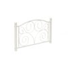 Twin Unique Flower Sturdy System Metal Bed Frame With Headboard And Footboard - White - Image 10