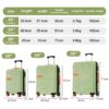 Hardshell Luggage Sets 3 Pieces Contrast Color Suitcase With Spinner Wheels And Tsa Lock 20" 24" 28" Available - Light Green - Image 15