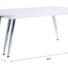 Patina - Coffee Table - White / Chrome - Image 4