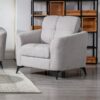 Callie - Woven Fabric Chair - Light Gray - Image 4