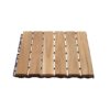 10 Piece Interlocking Deck Tiles Striped Pattern, Square Acacia Hardwood Outdoor Flooring For Patio, Bancony, Pool Side - Yellow - Image 22