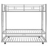 Twin Over Twin Bunk Bed With Trundle - Silver - Image 5