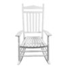 Balcony Porch Wood Adult Rocking Chair - White - Image 2