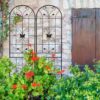 2 Pack Garden Metal Trellis Rustproof Trellis For Climbing Plants Outdoor Flower Support - Black - Image 15