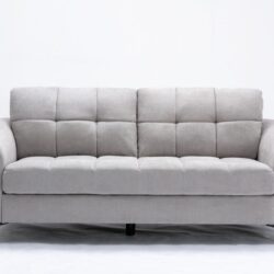 Callie - Woven Fabric Sofa - Light Gray