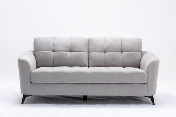 Callie - Woven Fabric Sofa - Light Gray