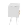 15.75" Rattan End Table With Drawer And Solid Wood Legs, Modern Nightstand, Side Table For Living Room, Bedroom - White - Image 10