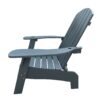 Outdoor Or Indoor Wood Adirondack Chair With An Hole To Hold Umbrella, On The Arm - Gray - Image 3