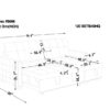 Reversible Sectional Storage Sleeper Sofa Bed, L-Shape 2 Seat Sectional Chaise With Storage, Skin-Feeling Velvet Fabric - Dark Gray - Image 2