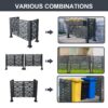 Air Conditioner Fence For Outdoor Units, Metal Privacy Fence Cover, Perfect To Conceal Air Conditioning Units, 3 Fence Panel - Charcoal - Image 8