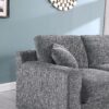 Celine - Chenille Fabric Corner Sectional Sofa With Right Facing Chaise, Cupholders, And Charging Ports - Light Gray - Image 4