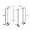 2 Piece Side Table, 2 Tier Space End Table, Modern Night Stand, Sofa Table, Side Table With Storage Shelve - White / Oak - Image 11