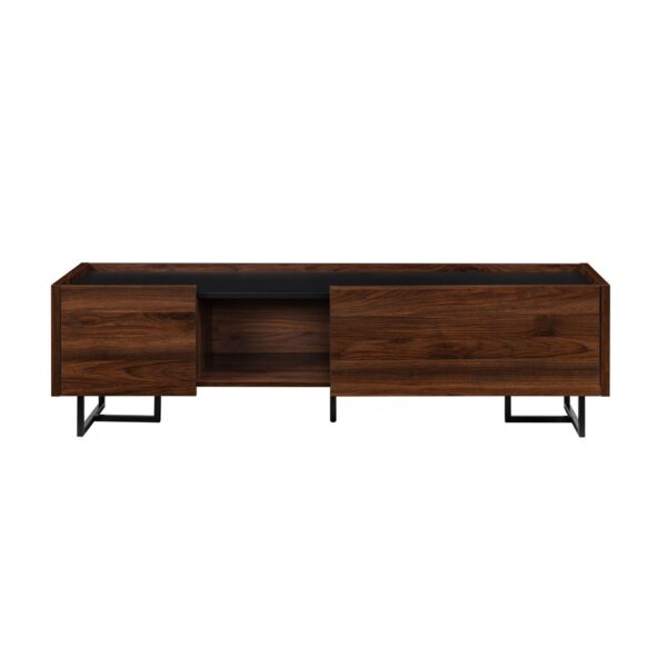 Contemporary Low Profile TV Stand For TVs Up To 65" - Dark Walnut