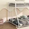 Adam - Twin Over Full Metal Bunk Bed - White Metal - Image 6