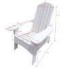 Outdoor Or Indoor Wood Adirondack Chair With An Hole To Hold Umbrella, On The Arm - White - Image 3