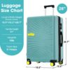 Contrast Color Hardshell Luggage 28" Expandable Spinner Suitcase With Tsa Lock Lightweight - Teal Blue - Image 2