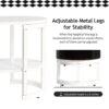 Modern Extendable TV Stand For TVs Up To 75", Entertainment Center Media Console With 3 Drawers, Metal Adjustable Legs For Living Room - Black White - Image 7