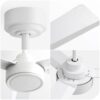 Ceiling Fan Without Light, 3 Abs Blades Farmhouse Ceiling Fan With Remote Control 6-Speed Reversible Dc Motor For Living Room, Bedroom, Kitchen - White - Image 2