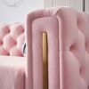 Chesterfield - Modern Tufted Velvet Living Room Sofa, 84.25''W Couch - Pink - Image 10