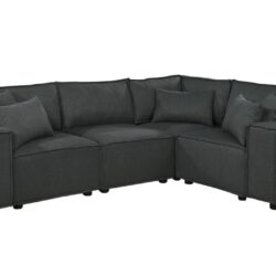 Melrose - Modular Sectional Sofa With Ottoman - Dark Gray