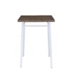 Nadia - Chrome Bar Table - Oak / White - Image 2