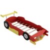 Twin Size Race Car-Shaped Platform Bed With Wheels - Red - Image 4