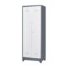 Metal Storage Cabinets, Cleaning Tool Cabinet With Locking Door, Tall Broom Tool Organizer And Storage, Large Storage Cabinet For Kitchen - Gray / White - Image 21