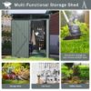 Tc53G Outdoor Metal Storage Shed Transparent Plate - Gray - Image 3