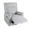 360° Swivel Upholstered Manual Recliner Chair Theater Recliner Sofa Nursery Glider Rocker For Living Room - Gray - Image 13