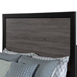 Soluto - Queen Bed - Gray / Black
