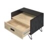 Melkree - Accent Table With Display & Utility Function - Oak / Black - Image 6