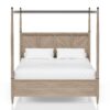 Queen Canopy Bedroom Set With A 2 Drawer Nightstand A Modern Dresser With Poster Mirror And A Door Chest - Sand - Image 4