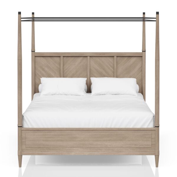 King Canopy Bed - Sand