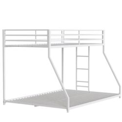 Adam - Twin Over Full Metal Bunk Bed - White