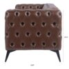 84.06" Width Traditional Square Arm Removable Cushion 3 Seater Sofa - Dark Brown - Image 14