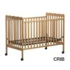 Crib 3 In 1 Convertible, Made Of Sustainable Pinewood, Non Toxic Finish, Comes With Locking Wheels, Wooden Nursery Furniture - Natural - Image 10