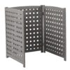 Air Conditioner Fence Screen Outside, Cedar Privacy Fence 3 Panels To Hide Ac & Trash Enclosure - Gray - Image 7