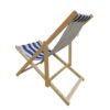Sling Folding Chaise Lounge Chair - Stripe Blue - Image 4